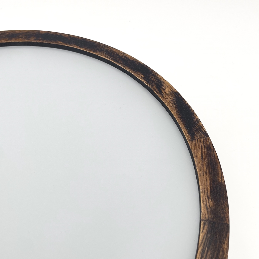 Lubinis šviestuvas OAK SMOKY 1xE27/15W/230V ø 27,5 cm ąžuolas/tamsiai ruda