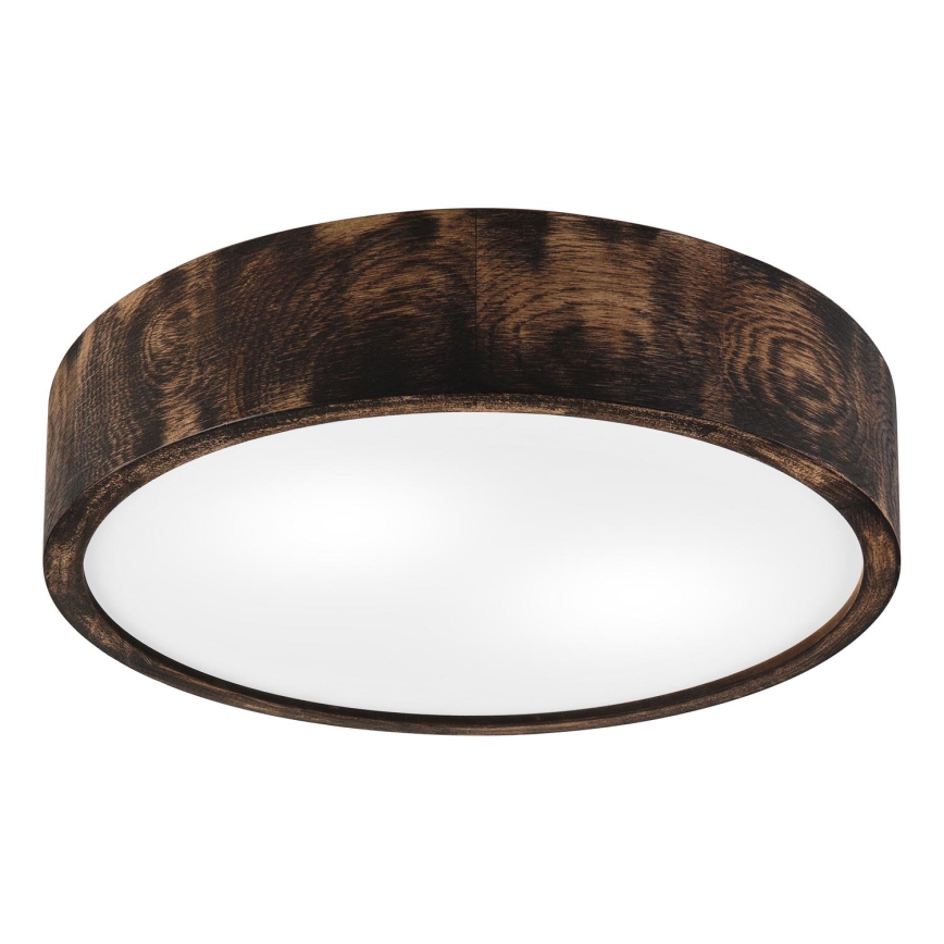 Lubinis šviestuvas OAK SMOKY 2xE27/15W/230V ø 37,5 cm ąžuolas/tamsiai ruda