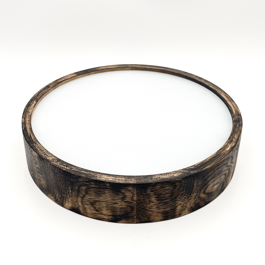 Lubinis šviestuvas OAK SMOKY 2xE27/15W/230V ø 37,5 cm ąžuolas/tamsiai ruda