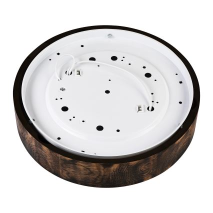 Lubinis šviestuvas OAK SMOKY 2xE27/15W/230V ø 37,5 cm ąžuolas/tamsiai ruda