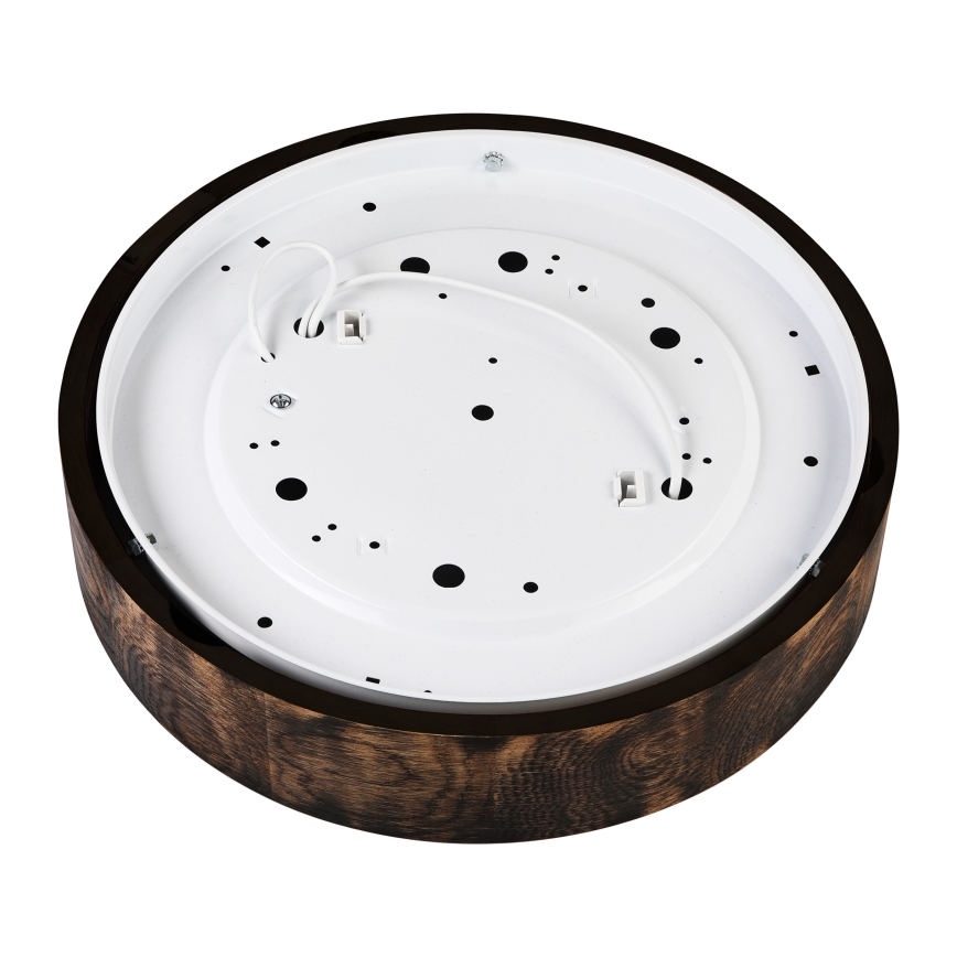 Lubinis šviestuvas OAK SMOKY 2xE27/15W/230V ø 37,5 cm ąžuolas/tamsiai ruda