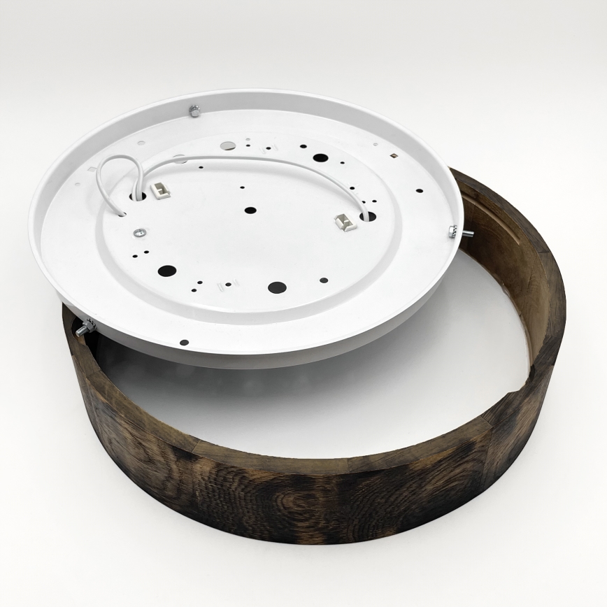 Lubinis šviestuvas OAK SMOKY 2xE27/15W/230V ø 37,5 cm ąžuolas/tamsiai ruda