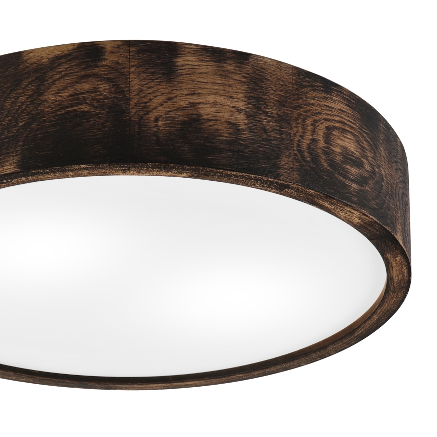 Lubinis šviestuvas OAK SMOKY 2xE27/15W/230V ø 37,5 cm ąžuolas/tamsiai ruda