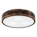 Lubinis šviestuvas OAK SMOKY 3xE27/15W/230V Ø 47,5 cm ąžuolas/tamsiai ruda