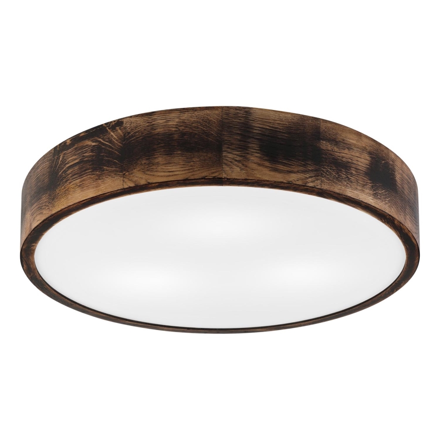 Lubinis šviestuvas OAK SMOKY 3xE27/15W/230V ø 47,5 cm ąžuolas/tamsiai ruda