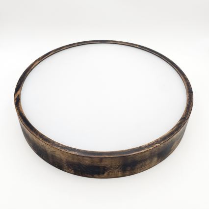 Lubinis šviestuvas OAK SMOKY 3xE27/15W/230V ø 47,5 cm ąžuolas/tamsiai ruda