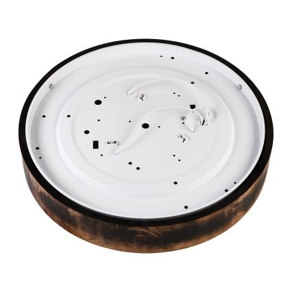 Lubinis šviestuvas OAK SMOKY 3xE27/15W/230V ø 47,5 cm ąžuolas/tamsiai ruda