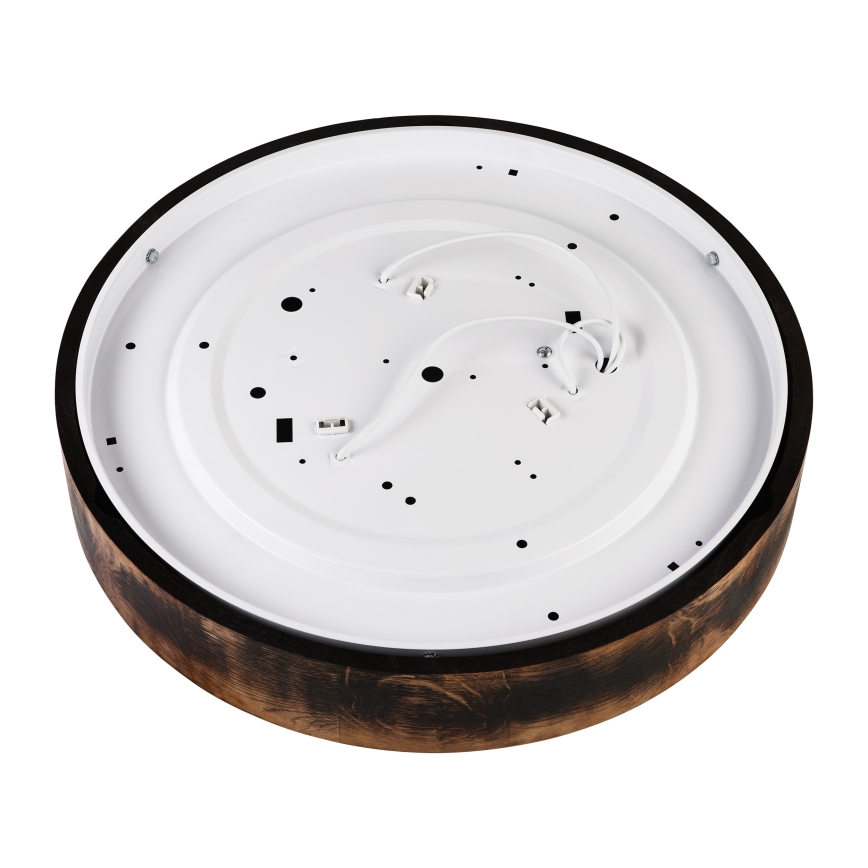 Lubinis šviestuvas OAK SMOKY 3xE27/15W/230V ø 47,5 cm ąžuolas/tamsiai ruda