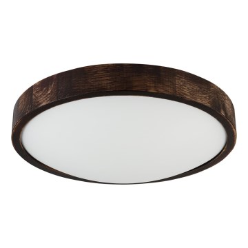 Lubinis šviestuvas OAK SMOKY SLIM 2xE27/15W/230V, skersmuo 37 cm, ąžuolo / tamsiai rudos spalvos