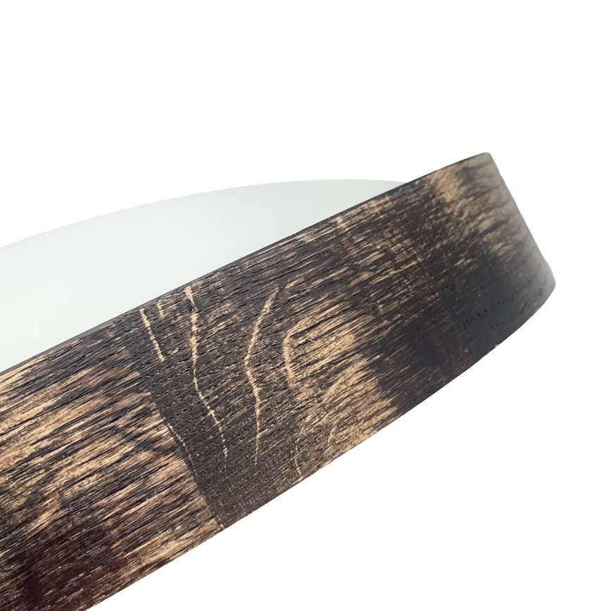 Lubinis šviestuvas OAK SMOKY SLIM 3xE27/15W/230V skersmuo 47 cm ąžuolas/tamsiai ruda