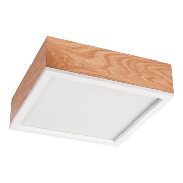 Lubinis šviestuvas OAK SQUARE 2xE27/15W/230V 31x31 cm ąžuolas/balta