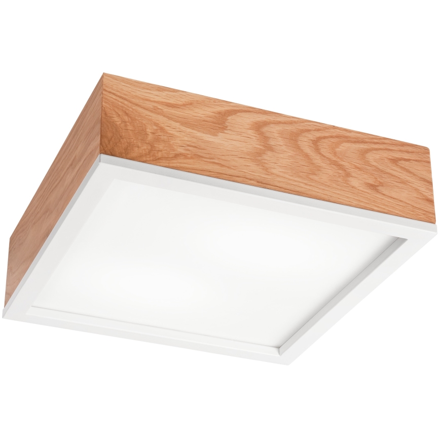Lubinis šviestuvas OAK SQUARE 2xE27/15W/230V 31x31 cm ąžuolas/balta