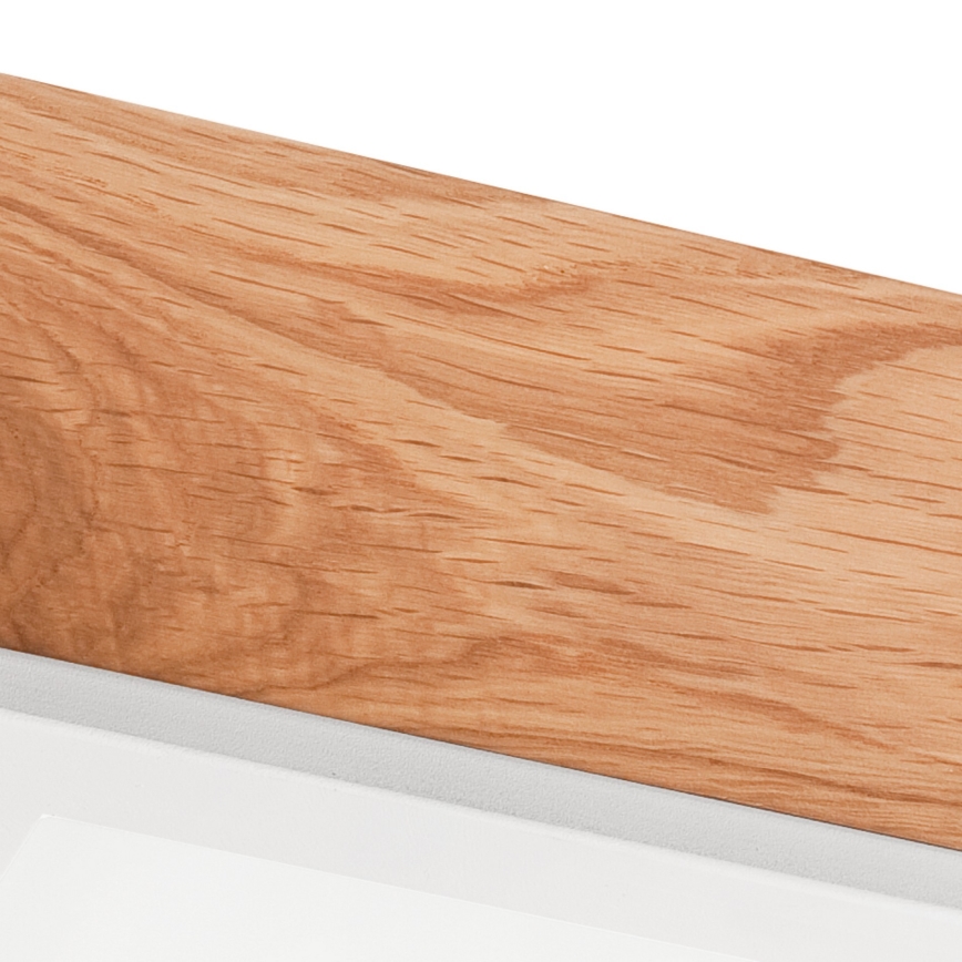 Lubinis šviestuvas OAK SQUARE 2xE27/15W/230V 31x31 cm ąžuolas/balta