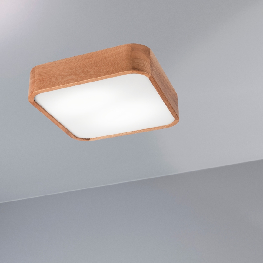 Lubinis šviestuvas OAK SQUARE 2xE27/15W/230V 35x35 cm ąžuolas