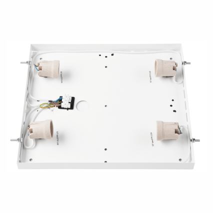 Lubinis šviestuvas OAK SQUARE 4xE27/15W/230V 39x39 cm ąžuolas/juoda