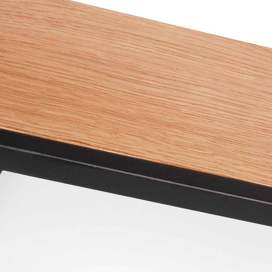Lubinis šviestuvas OAK SQUARE 4xE27/15W/230V 39x39 cm ąžuolas/juoda