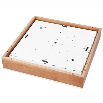 Lubinis šviestuvas OAK SQUARE 4xE27/15W/230V 48x48 cm ąžuolas/balta