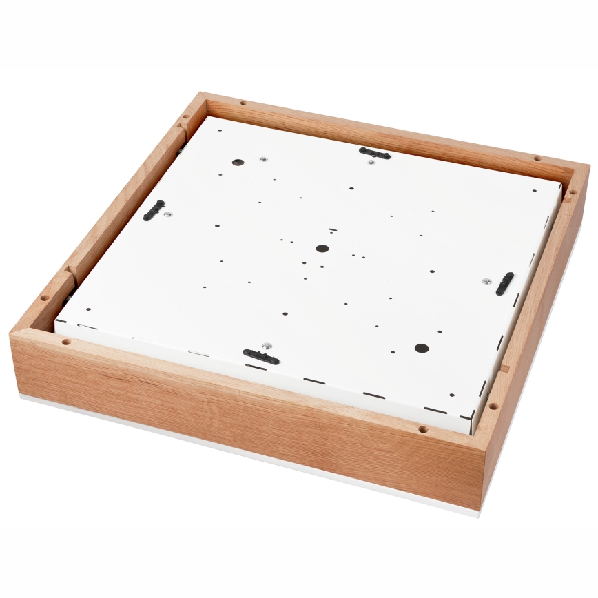 Lubinis šviestuvas OAK SQUARE 4xE27/15W/230V 48x48 cm ąžuolas/balta