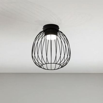 Lubinis šviestuvas OVELLA 1xGX53/10W/230V Ø 25 cm juodas