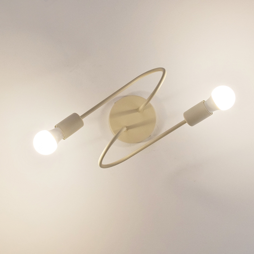 Lubinis šviestuvas OXFORD 2xE27/15W/230V kreminis