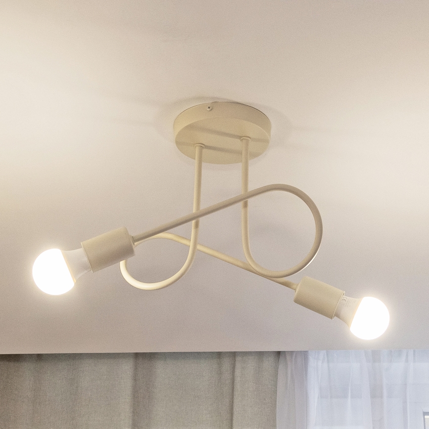 Lubinis šviestuvas OXFORD 2xE27/15W/230V kreminis