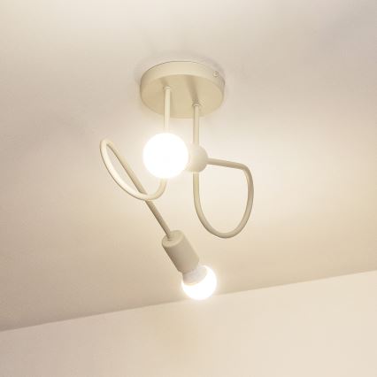 Lubinis šviestuvas OXFORD 2xE27/15W/230V kreminis