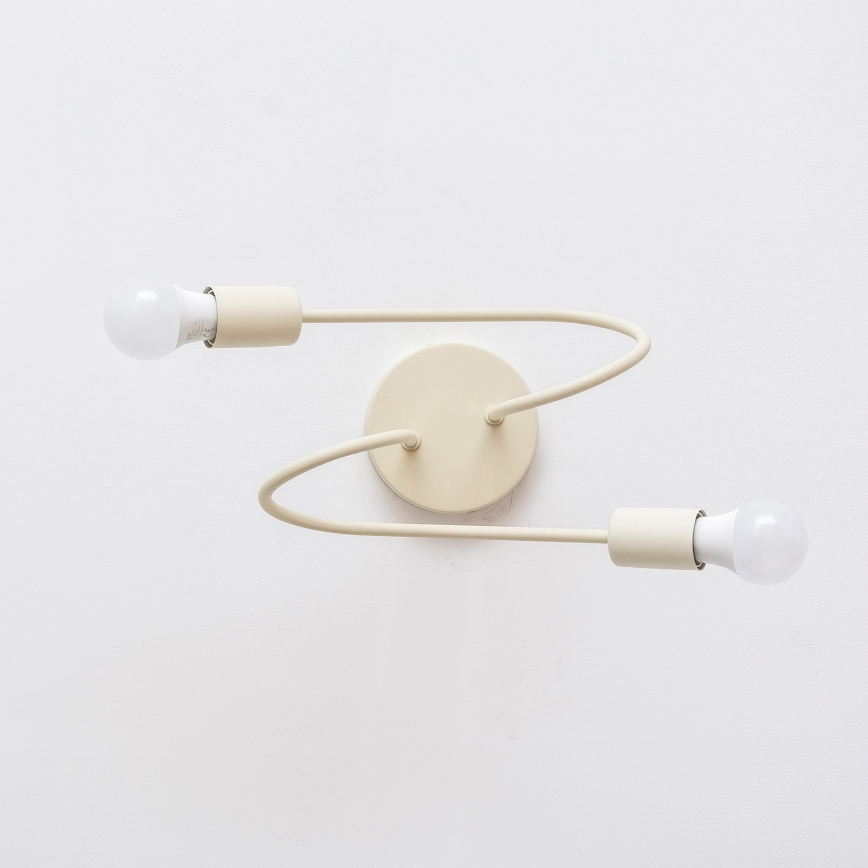 Lubinis šviestuvas OXFORD 2xE27/15W/230V kreminis