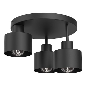 Lubinis šviestuvas PARKLA 3xE27/15W/230V juoda