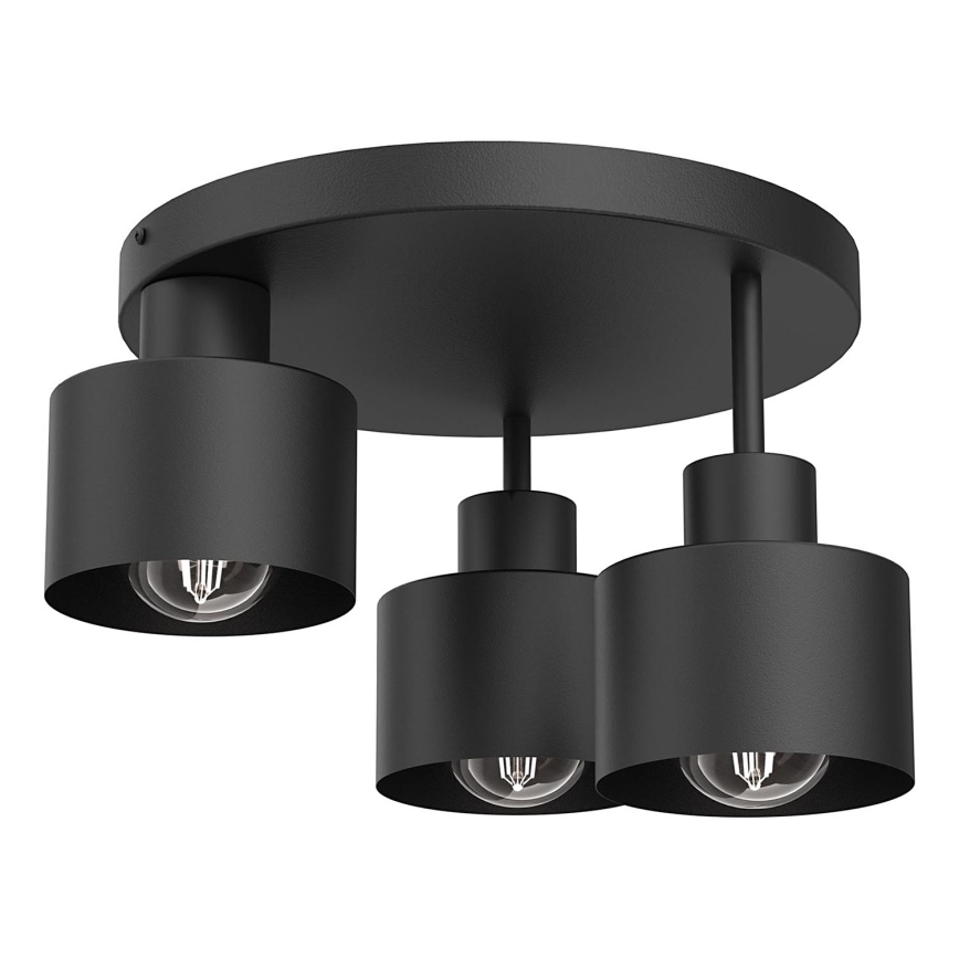 Lubinis šviestuvas PARKLA 3xE27/15W/230V juoda