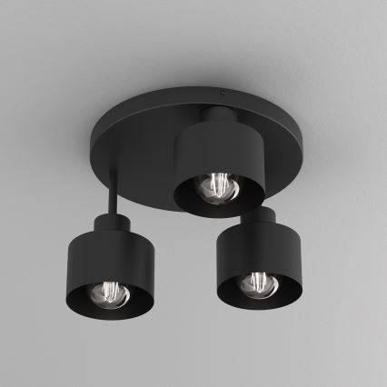 Lubinis šviestuvas PARKLA 3xE27/15W/230V juoda