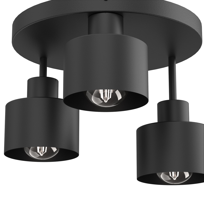 Lubinis šviestuvas PARKLA 3xE27/15W/230V juoda
