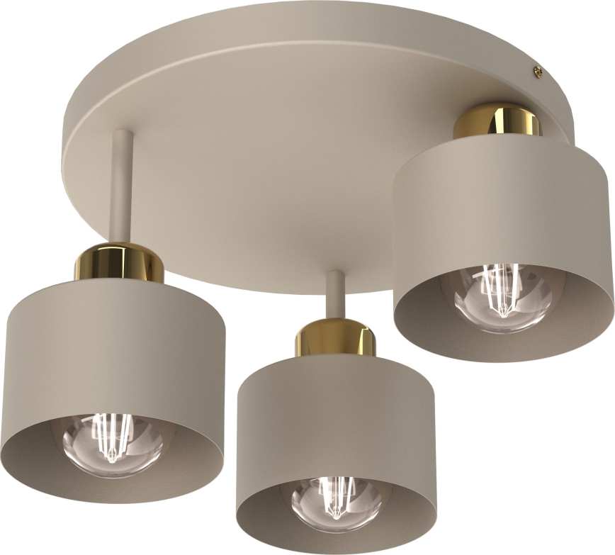 Lubinis šviestuvas PARKLA 3xE27/15W/230V smėlio spalva/auksas