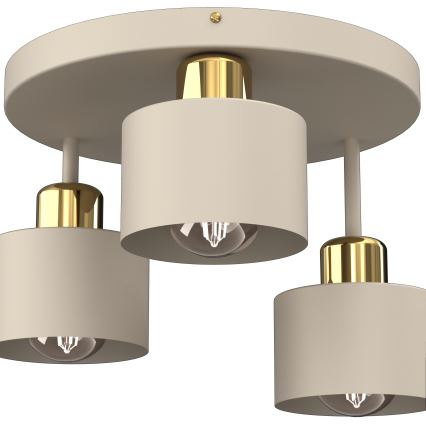 Lubinis šviestuvas PARKLA 3xE27/15W/230V smėlio spalva/auksas