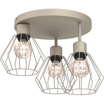 Lubinis šviestuvas PARKLA 3xE27/15W/230V smėlio spalva