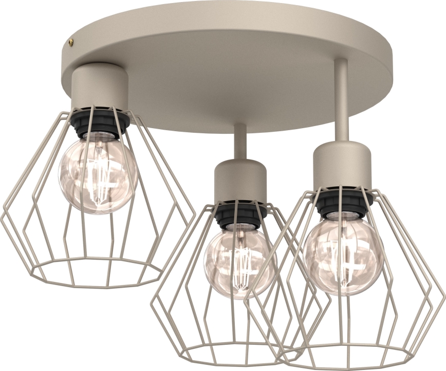 Lubinis šviestuvas PARKLA 3xE27/15W/230V smėlio spalva