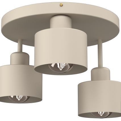 Lubinis šviestuvas PARKLA 3xE27/15W/230V smėlio spalva