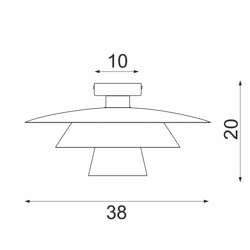 Lubinis šviestuvas PLATO 1xE27/15W/230V, skersmuo 32 cm, smėlio/auksinė