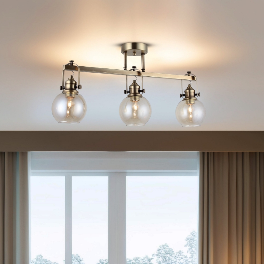 Lubinis šviestuvas POLINO 3xE27/40W/230V bronzinis