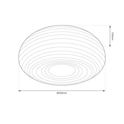 Lubinis šviestuvas PULSO 3xE27/15W/230V, skersmuo 42 cm, baltas