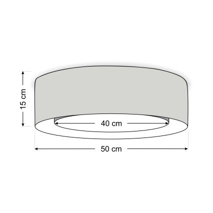 Lubinis šviestuvas PURO 2xE27/40W/230V, skersmuo 50 cm, žalias
