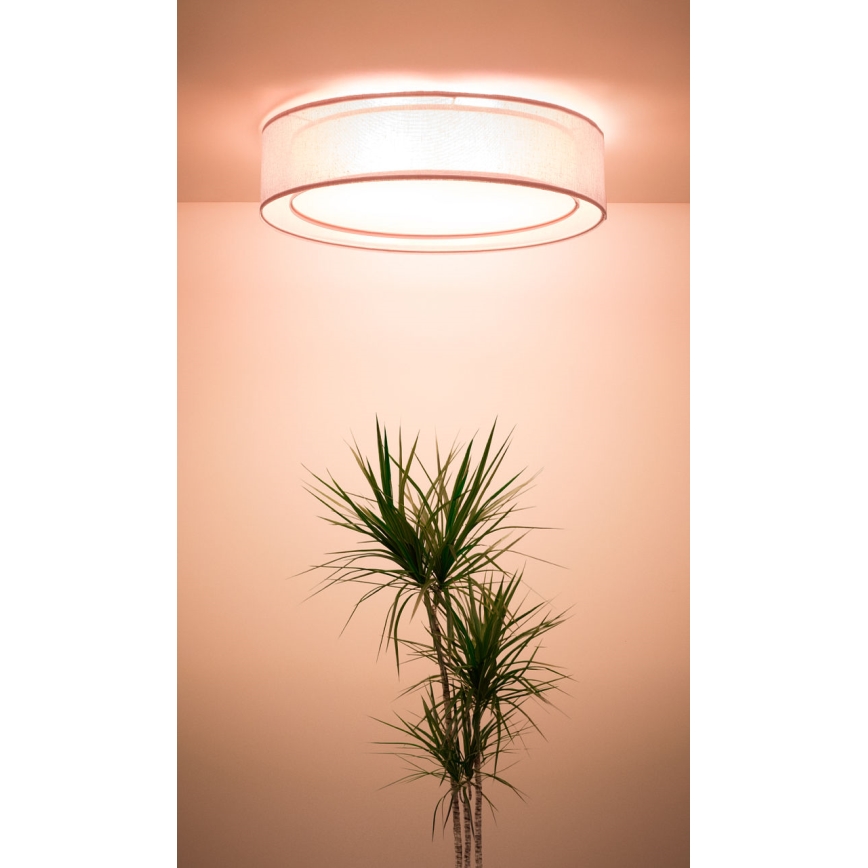Lubinis šviestuvas PURO 2xE27/40W/230V, skersmuo 60 cm, rožinis