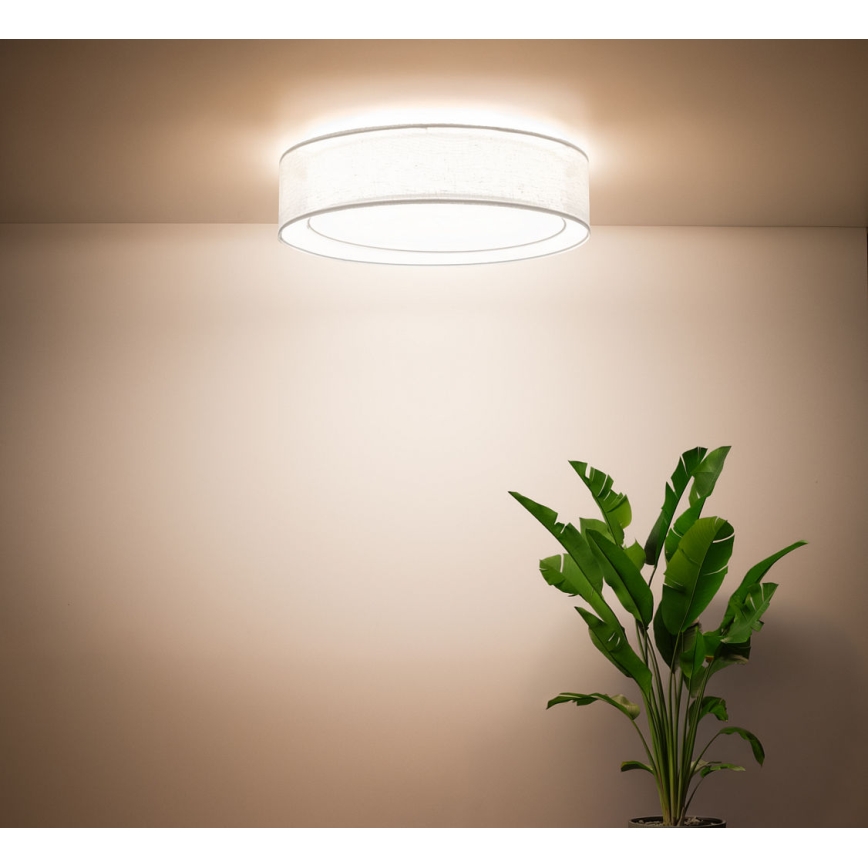 Lubinis šviestuvas PURO 2xE27/40W/230V, Ø 50 cm, baltas