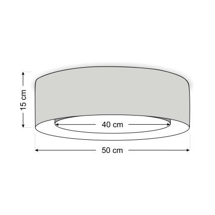Lubinis šviestuvas PURO 2xE27/40W/230V, Ø 50 cm, baltas