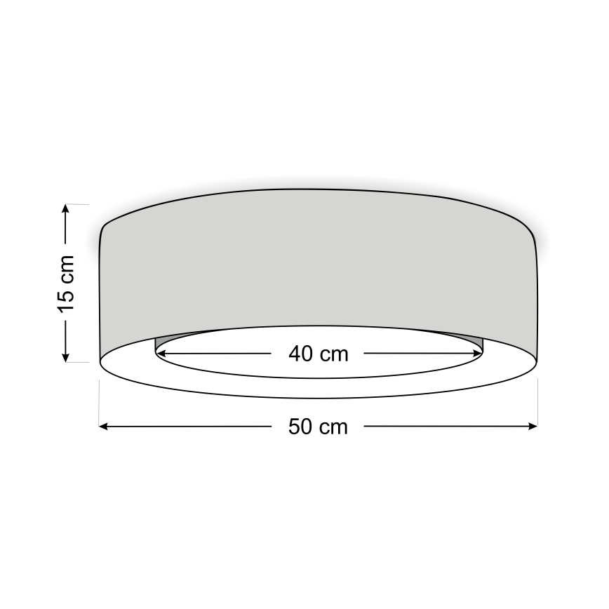 Lubinis šviestuvas PURO 2xE27/40W/230V, Ø 50 cm, baltas