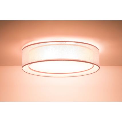 Lubinis šviestuvas PURO 2xE27/40W/230V Ø 50 cm rožinis