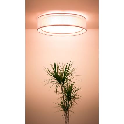 Lubinis šviestuvas PURO 2xE27/40W/230V Ø 50 cm rožinis