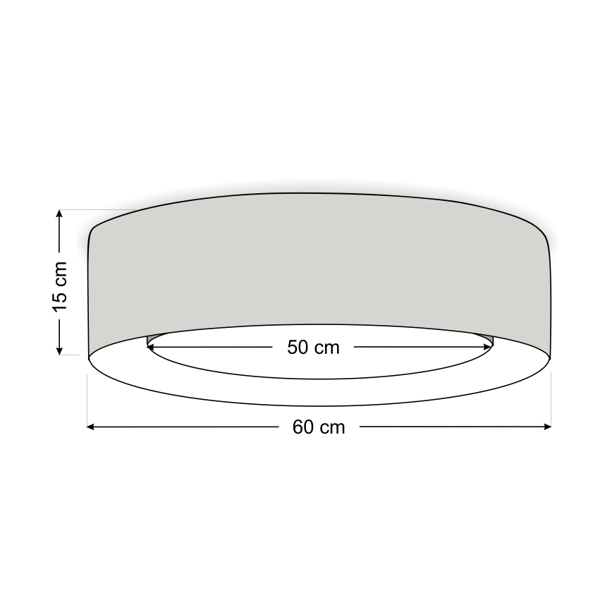 Lubinis šviestuvas PURO 2xE27/40W/230V Ø 60 cm smėlinė