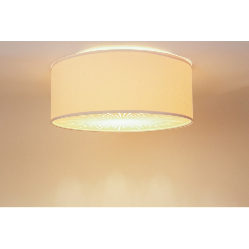 Lubinis šviestuvas RAYS 2xE27/60W/230V diametras 40 cm smėlio spalva