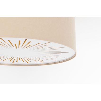 Lubinis šviestuvas RAYS 2xE27/60W/230V diametras 40 cm smėlio spalva