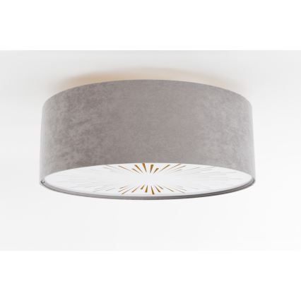 Lubinis šviestuvas RAYS 2xE27/60W/230V diametras 60 cm pilka